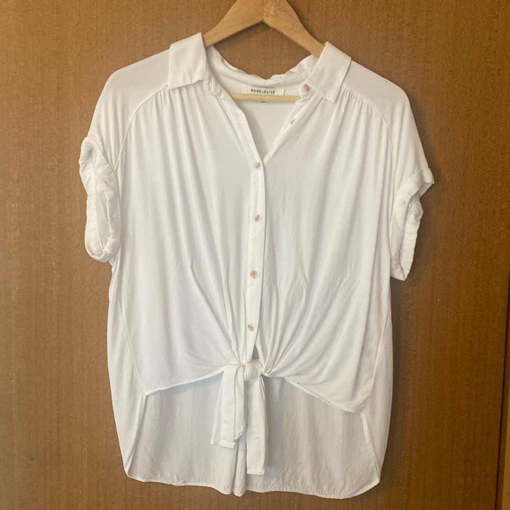 Tie front blouse